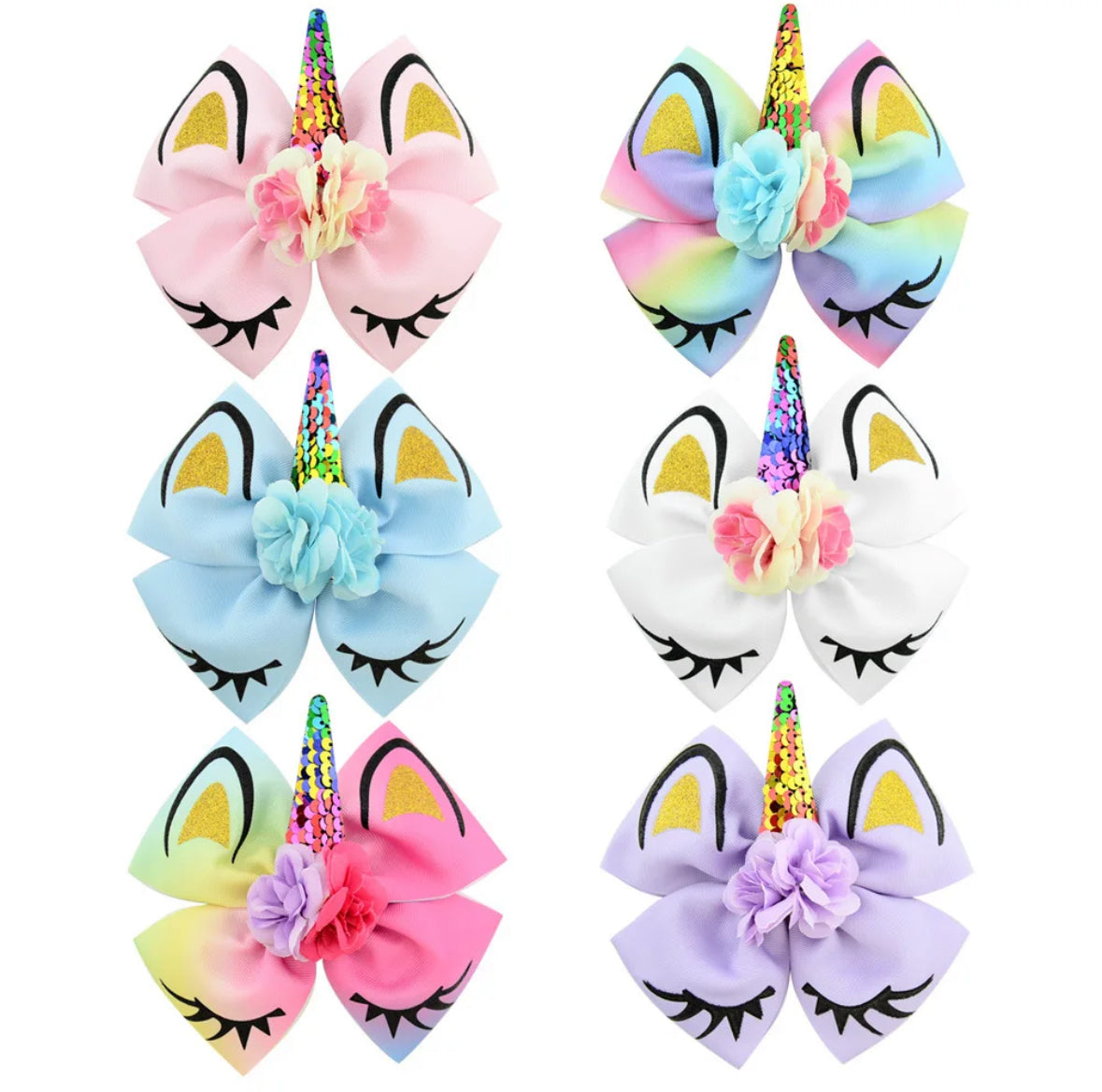 Unicorn Hair Bows