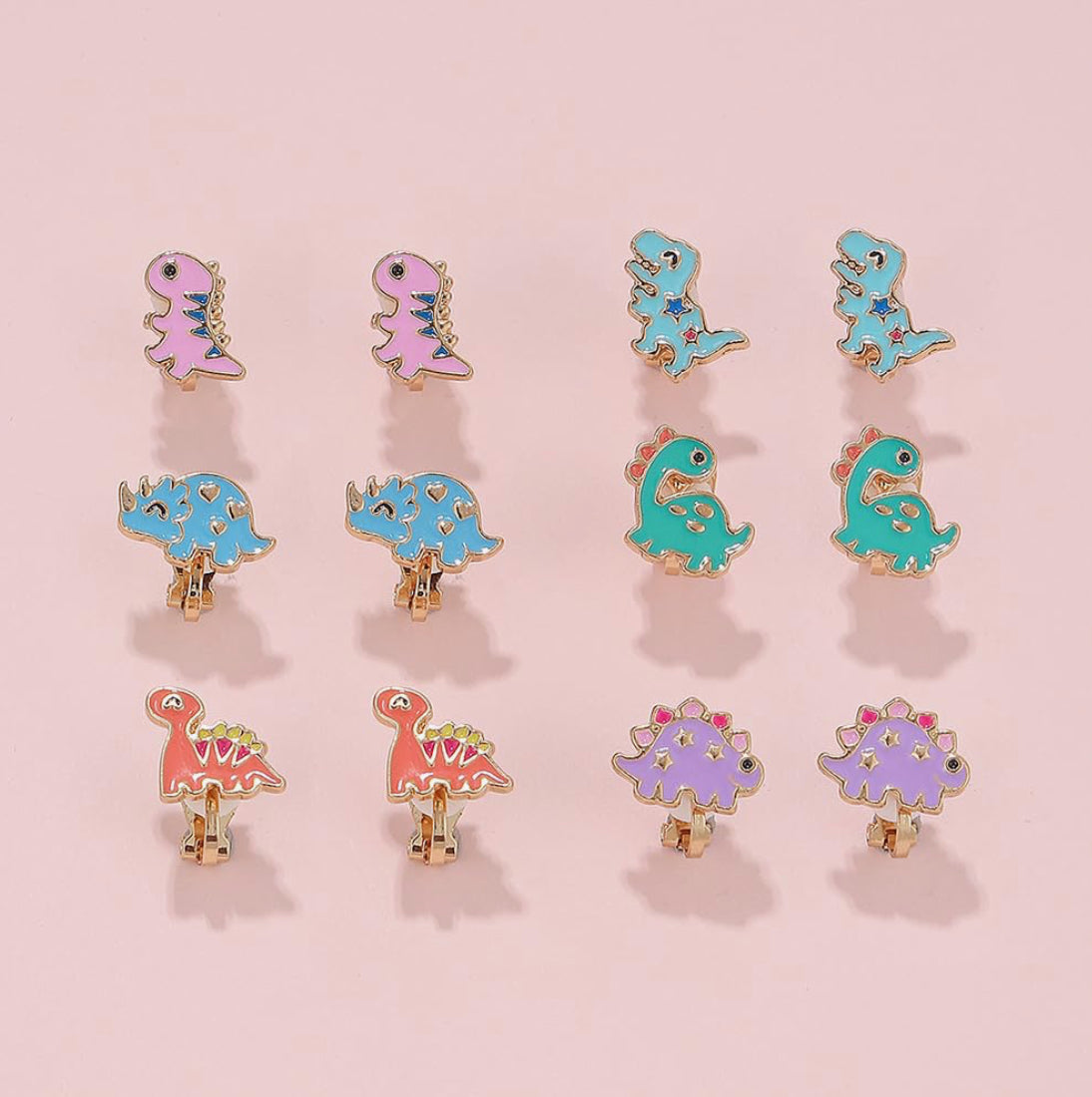 Dinosaur Animal Clip-on Earrings