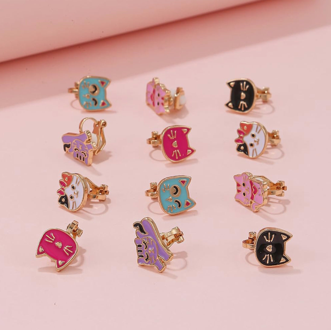 Kitten Animal Clip-on Earrings