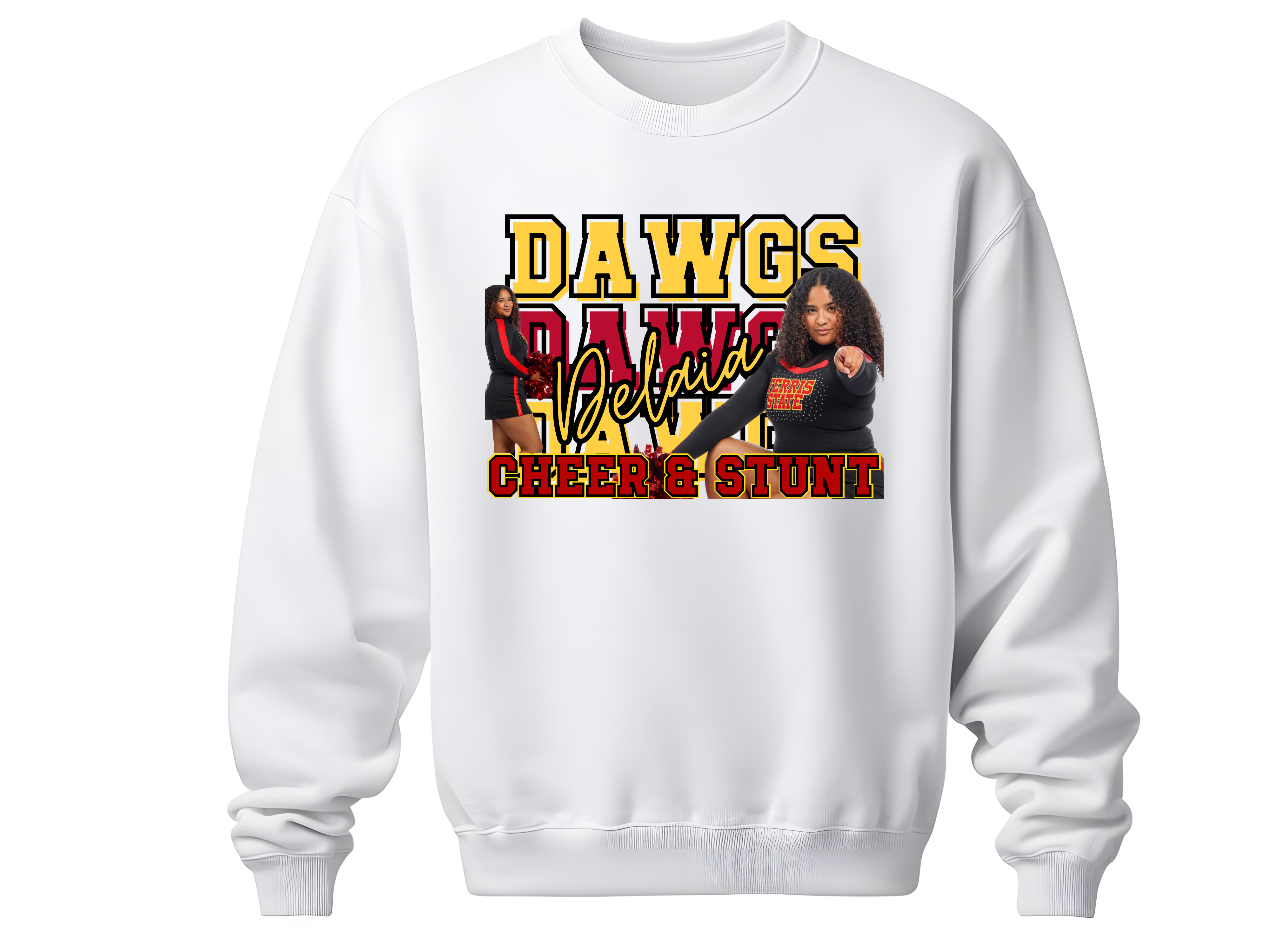 Delaia Mirambeaux - White Crewneck