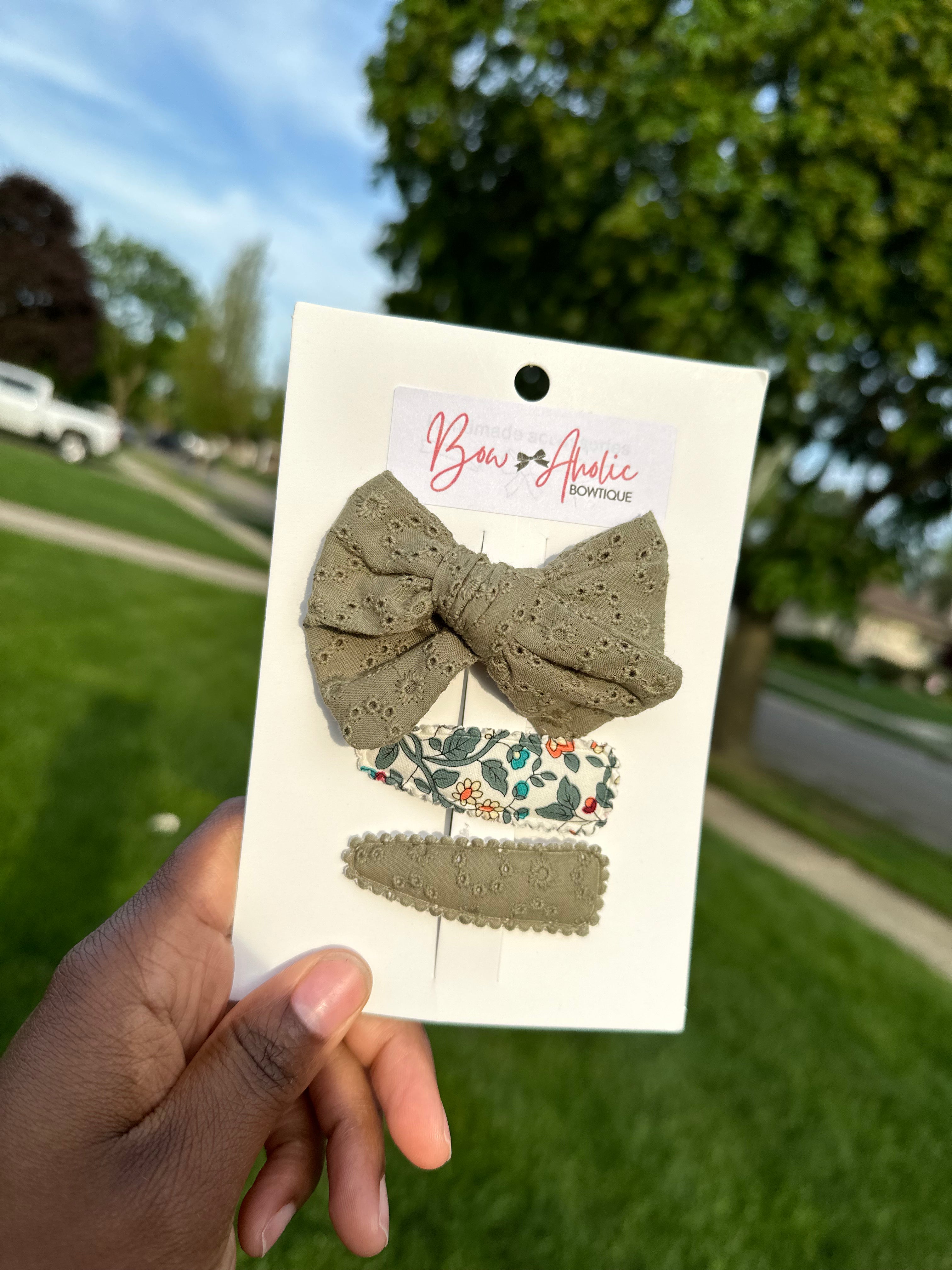 Hair Bow and Clip set