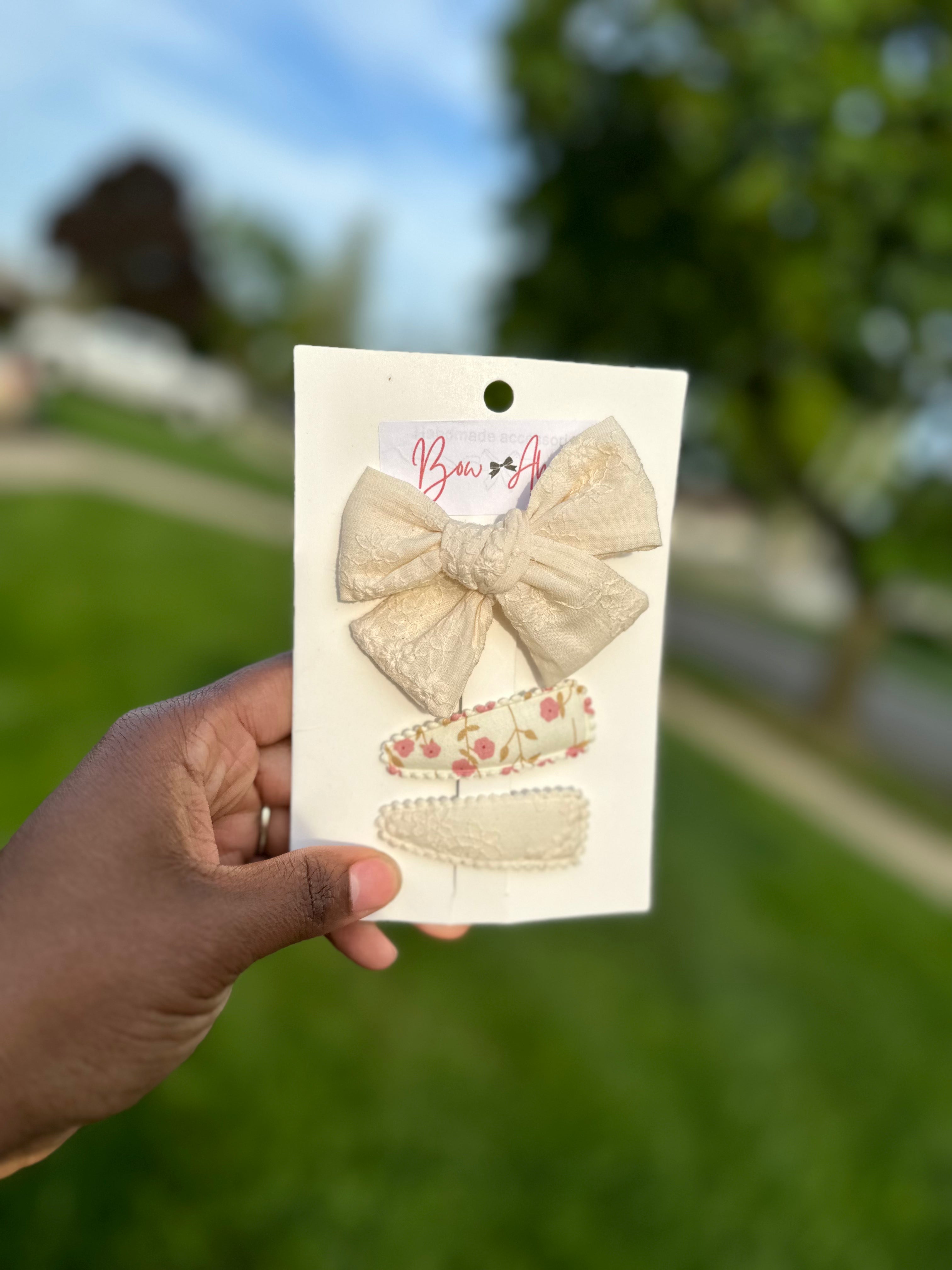 Hair Bow and Clip set