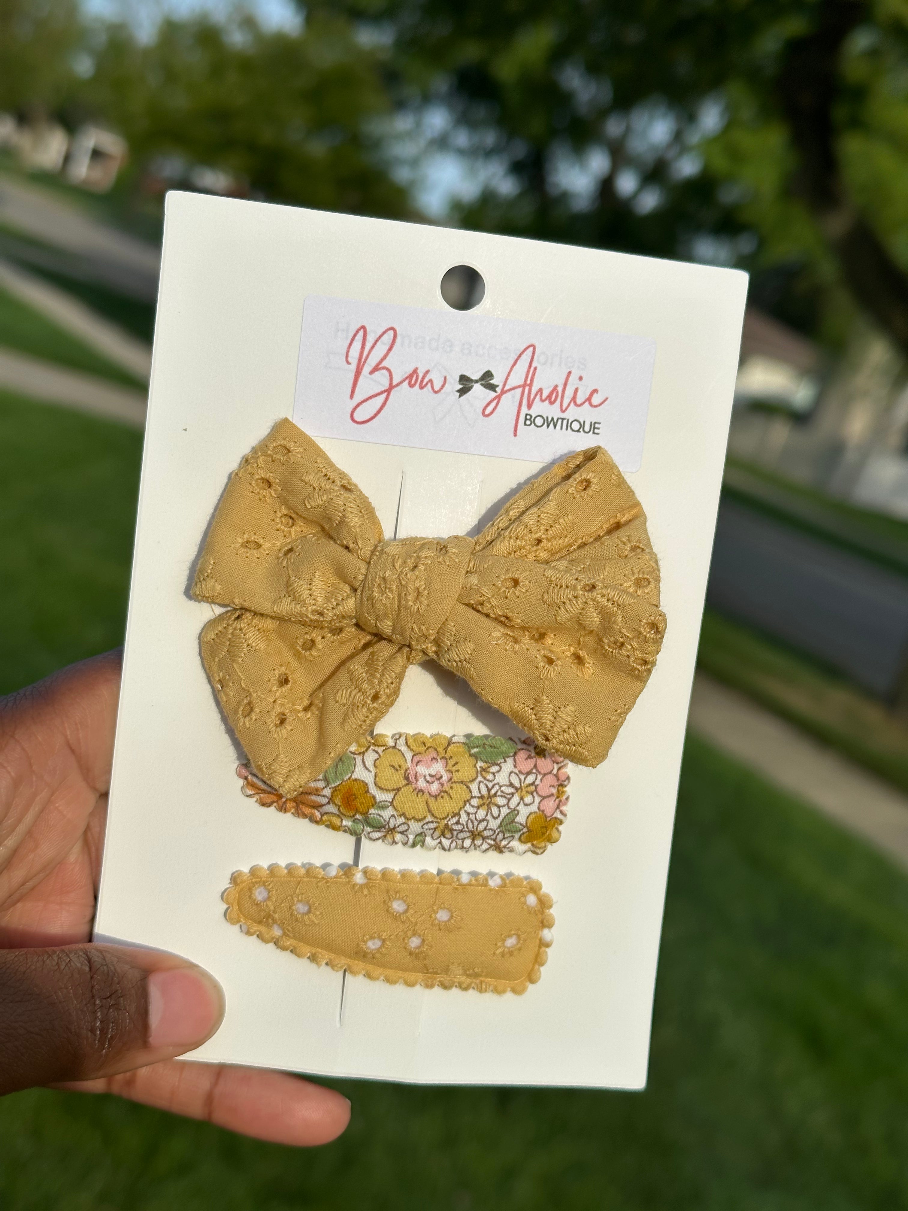 Hair Bow and Clip set