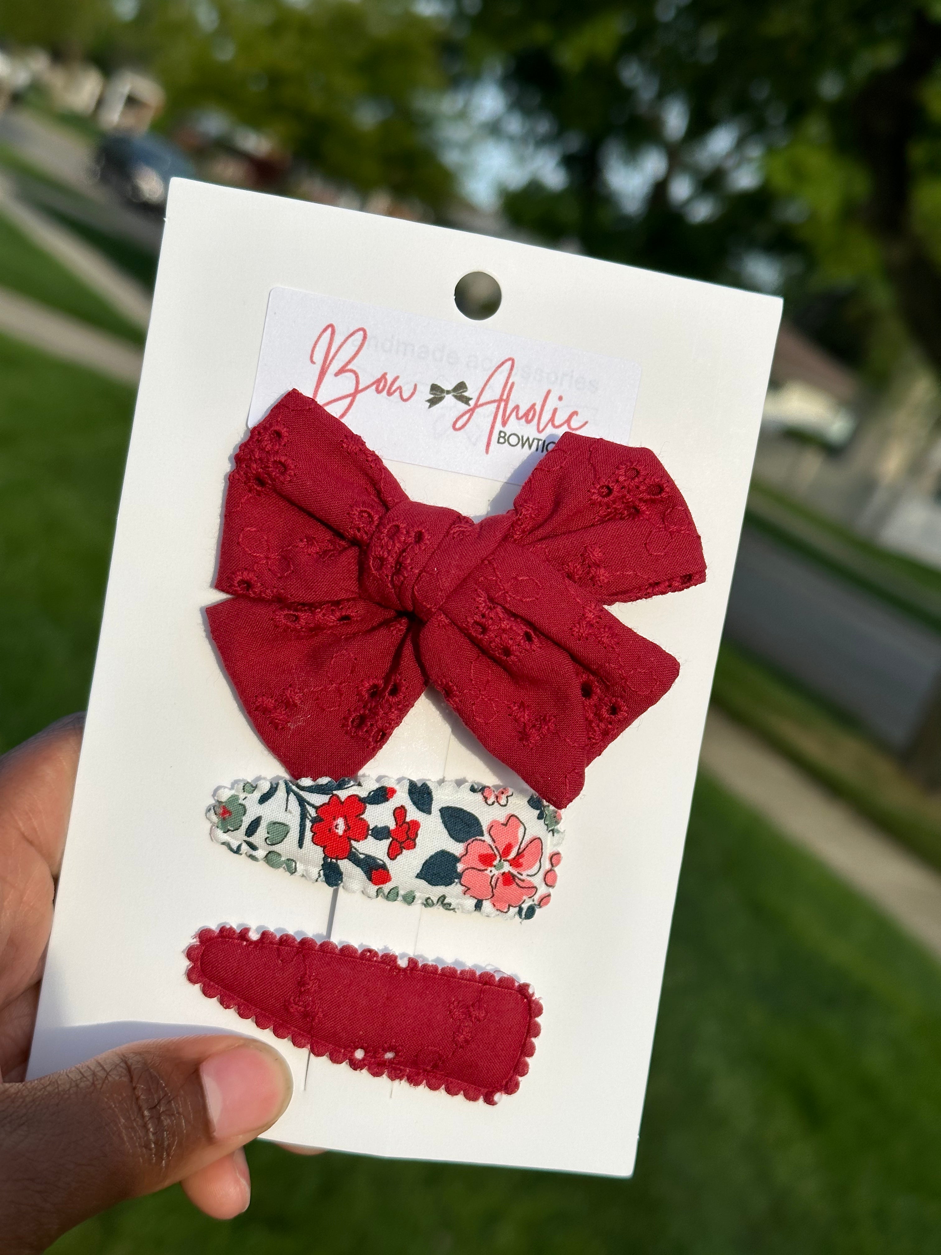 Hair Bow and Clip set