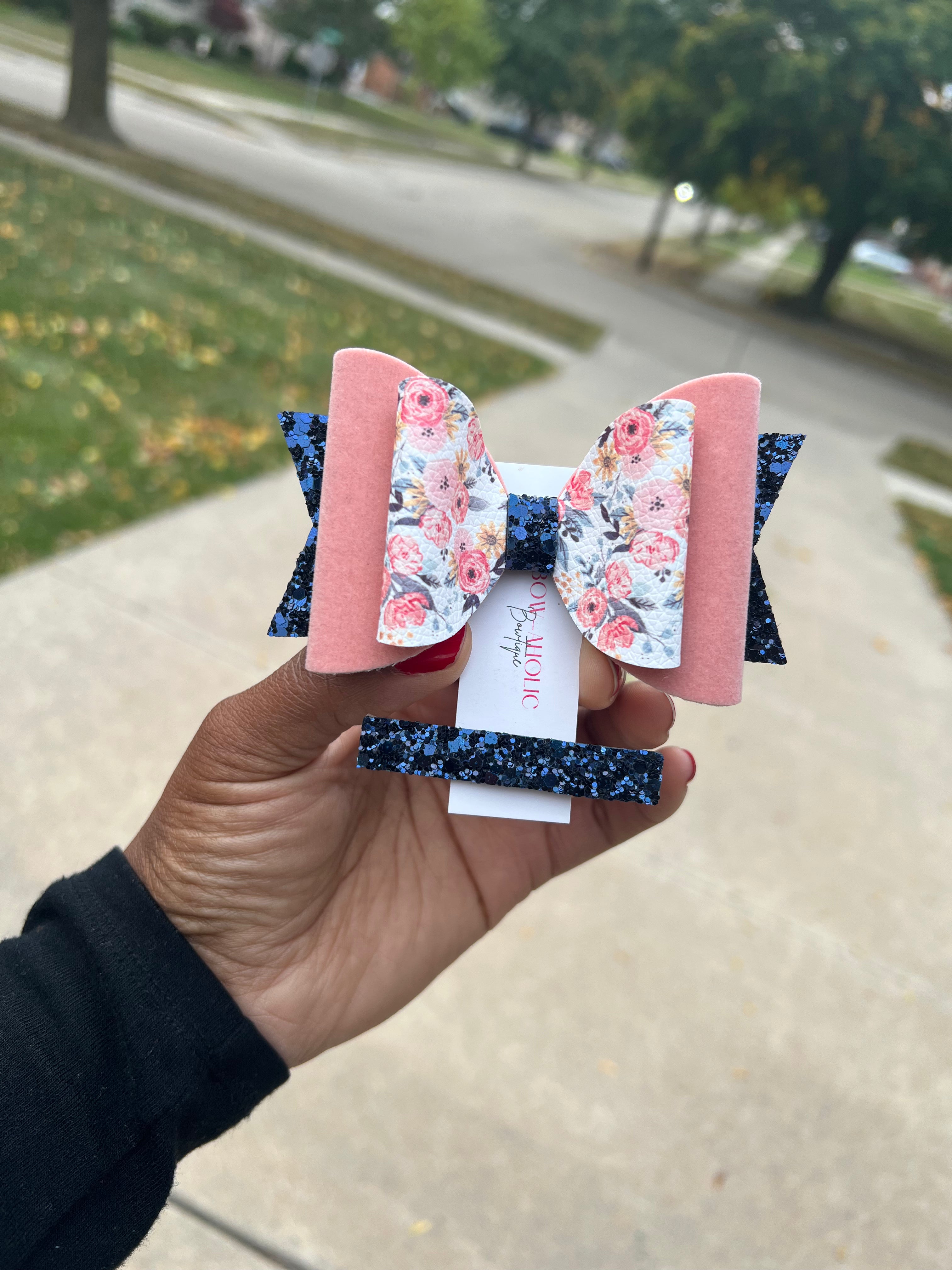 Bow-Aholic Fall Blooms hair bow set